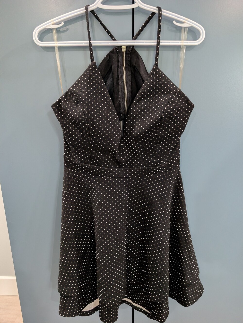 Emerald Sundae Black and White Polka Dot Midi Dress